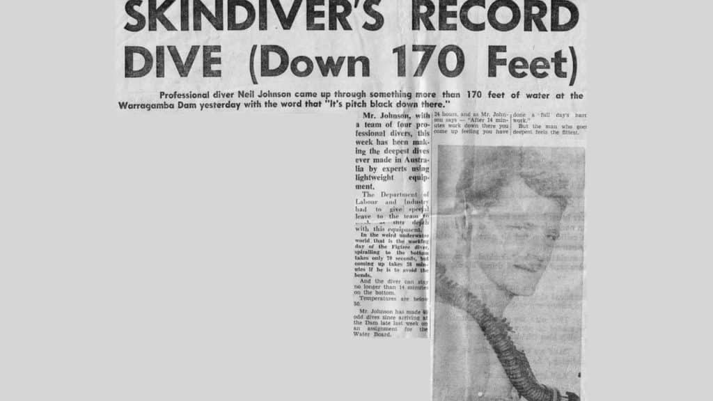 Commercial Diver Neil Johnsons Record Dam Dive