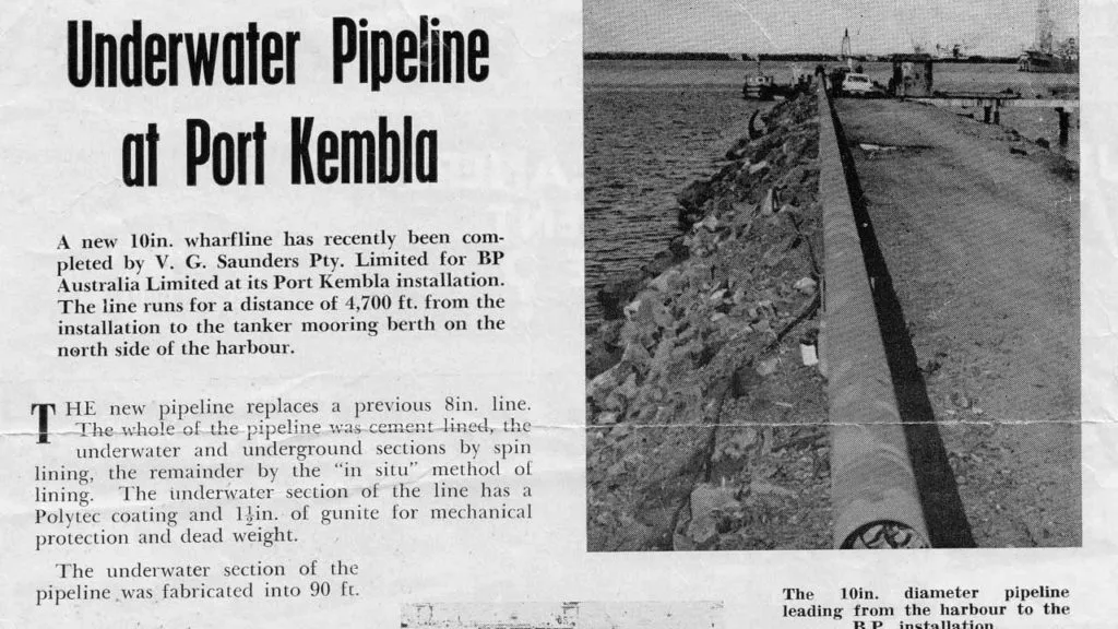 Port Kembla Underwater Pipeline Project